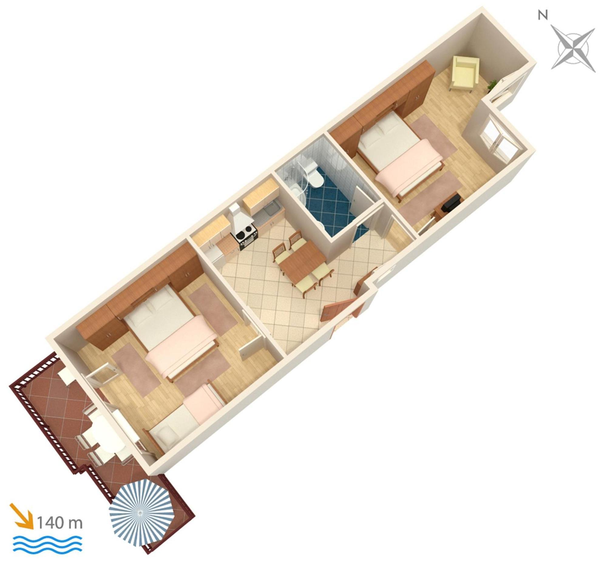 Apartments And Rooms By The Sea Brela, Makarska - 2752 Екстериор снимка